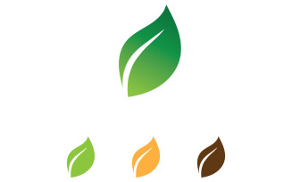 Eco green leaf nature fresh tree element logo v6