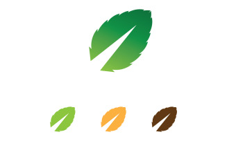 Eco green leaf nature fresh tree element logo v7