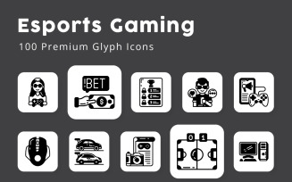 Esports Gaming Glyph Icons