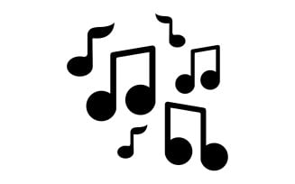 Music note player logo player audio v14