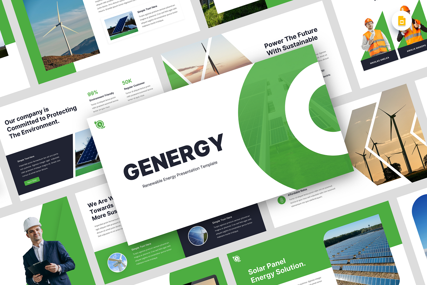 Kit Graphique #339146 Renewable Energy Divers Modles Web - Logo template Preview