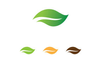 Eco green leaf nature fresh tree element logo v13