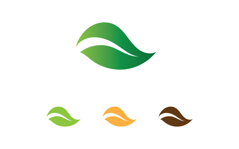 Eco green leaf nature fresh tree element logo v14 Logo Template