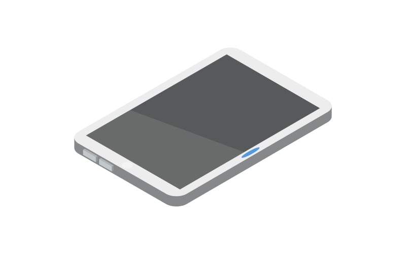 Isometric tablet illustrated in vector on background Vector Graphic