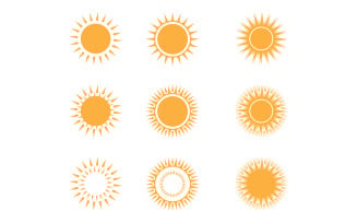 Sun yellow vector template logo v16