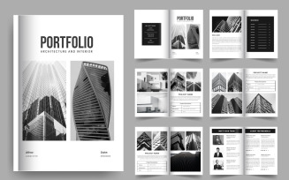 Architecture and interior portfolio design a4 standard size brochure portfolio template