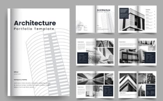 Architecture portfolio interior portfolio layout and photography brochure portfolio template