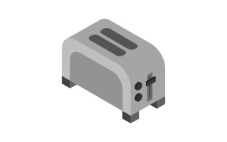 Isometric toaster illustrated on a white background
