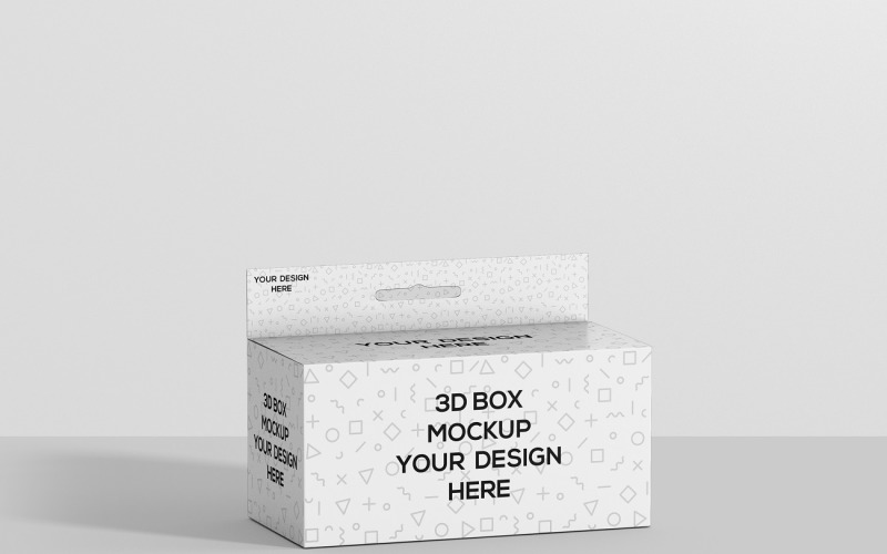 Rectangle Box - Long Rectangle Box with Hanger Mockup Product Mockup