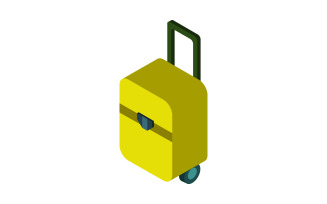 Isometric travel suitcase illustrated in vector on white background