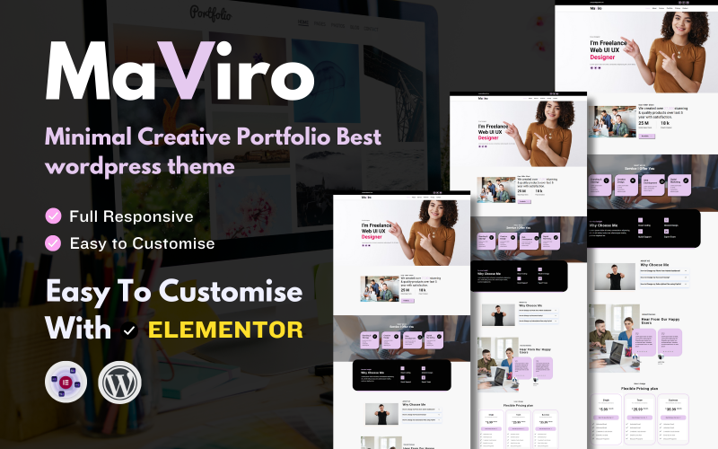 Maviro - Creative Personal Portfolio Wordpress Theme WordPress Theme