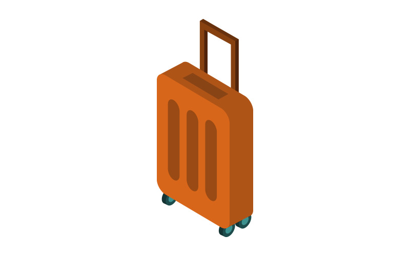 Travel suitcase in vector on white background Vector Graphic