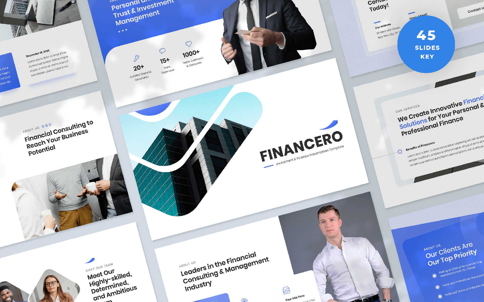 Financero - Investment & Finance Presentation keynote Template