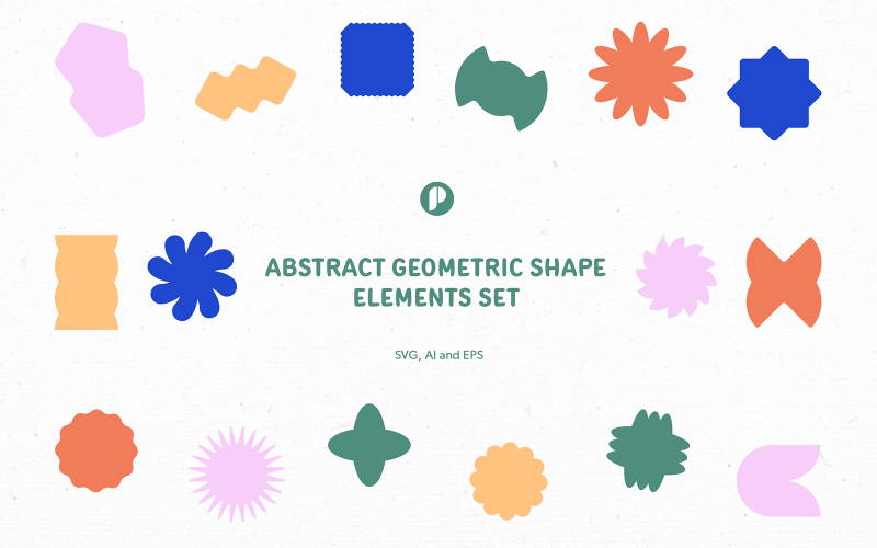 Abstract Geometric Shape Elements Illustration Set