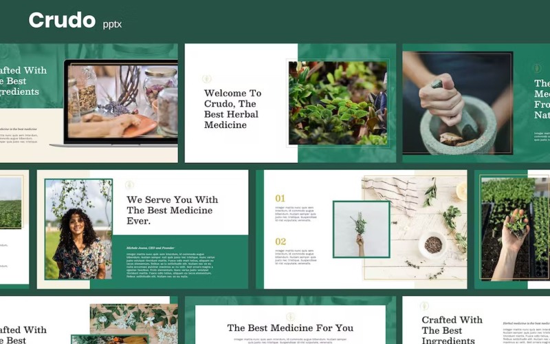 Byra - Herbal and Healthy Life Style Powerpoint PowerPoint Template