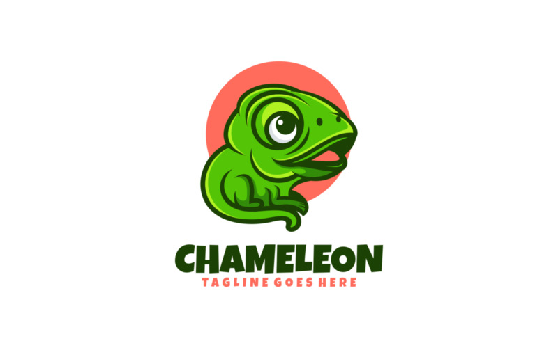 Chameleon Mascot Cartoon Logo 2 Logo Template