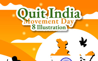 8 Quit India Movement Day Illustration