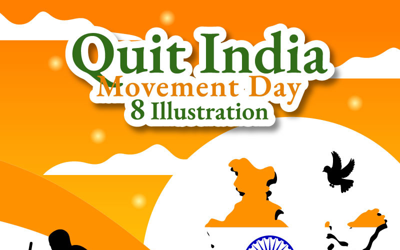 8 Quit India Movement Day Illustration