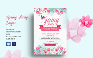 Spring Party / Festival Invitation Flyer Template
