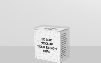Square Box - Cube Square Box Mockup