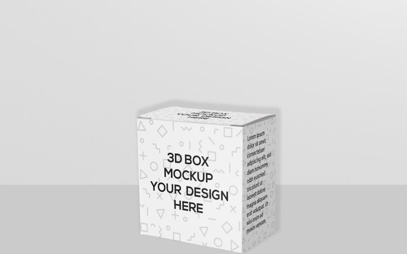 Square Box - Cube Square Box Mockup Product Mockup
