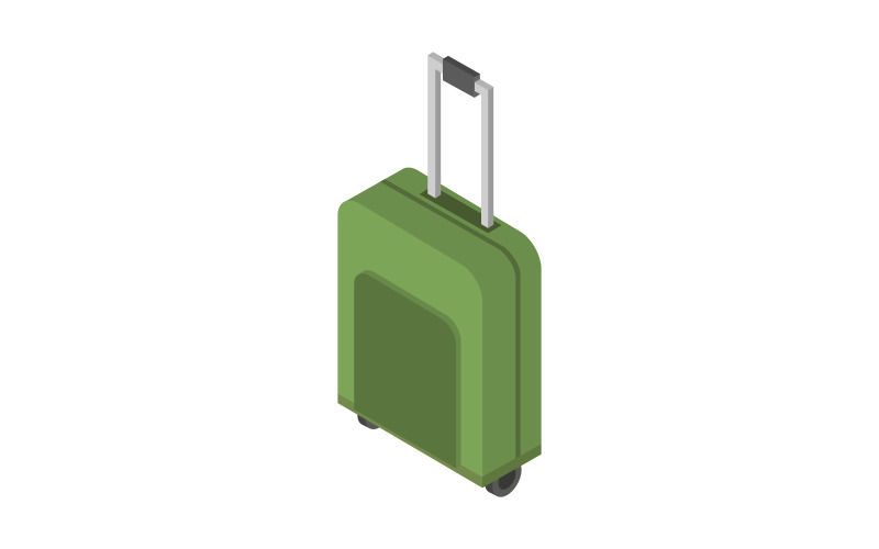 Travel suitcase illustrated on a white background Vector Graphic
