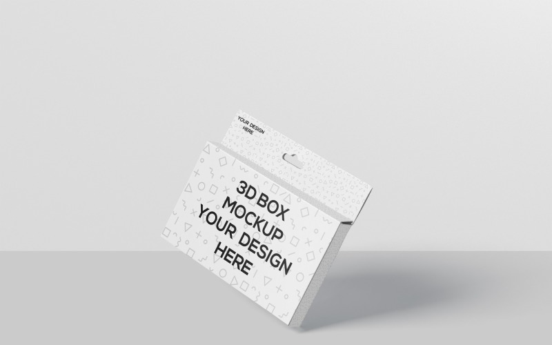 Wide Rectangle Box - Wide Rectangle with Hanger Box Mockup Product Mockup