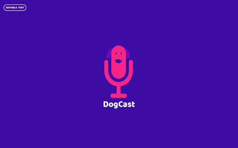 DogCast-Pet Dog Podcast Logo Logo Template