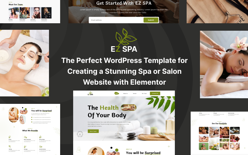 EZ Spa: The Perfect WordPress Template for Creating a Stunning Spa or Salon Website with Elementor WordPress Theme