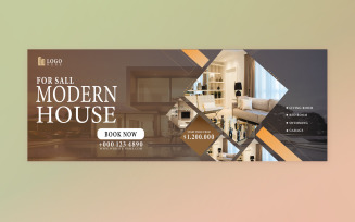Facebook Cover Banner Design Template For Modern Home