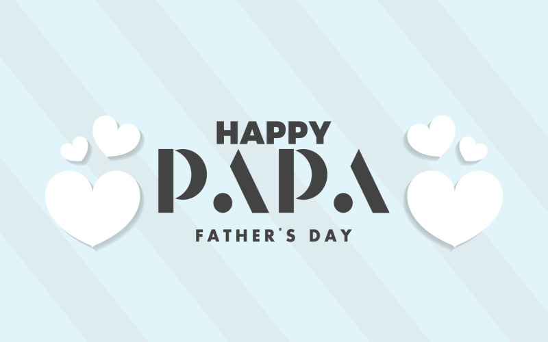 Happy Father's day banner Illustration