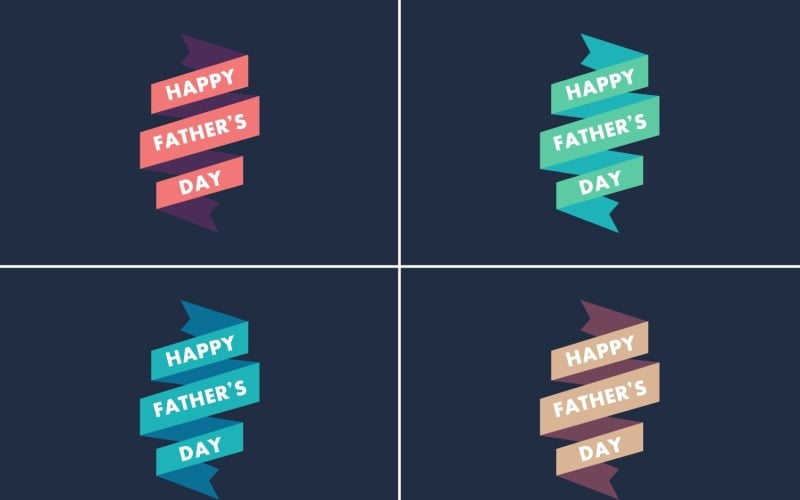 Happy Father's day design pack Illustration