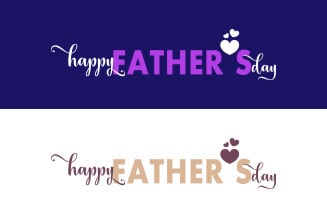 Happy Father's day design set