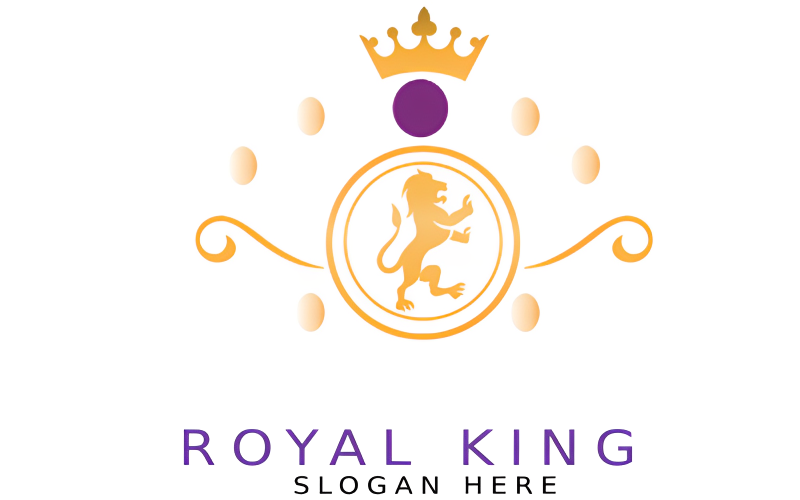 Logo royal king in new style Logo Template