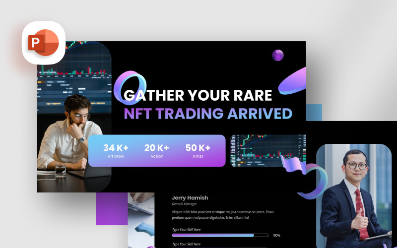 NFT Trading Presentation Template PowerPoint Template