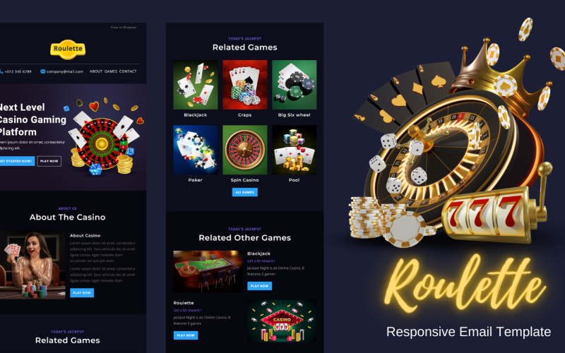 Roulette – Responsive Email Template Newsletter Template