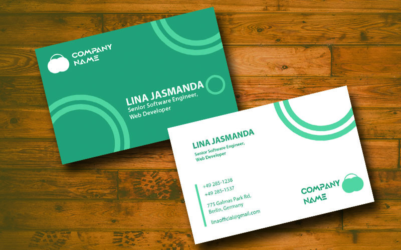 Simple & Modern Business Card | Construction Business Card Corporate Identity