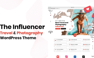 The Influencer - travel and photography wordpres and woocommerce elementor theme