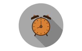 Alarm clock illustrated in vector on a white background