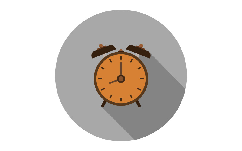 Alarm clock illustrated in vector on a white background Vector Graphic