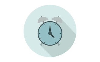 Alarm clock illustrated in vector on background