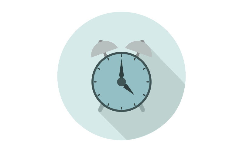 Alarm clock illustrated in vector on background Vector Graphic