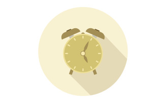 Alarm clock in vector illustrated on a background