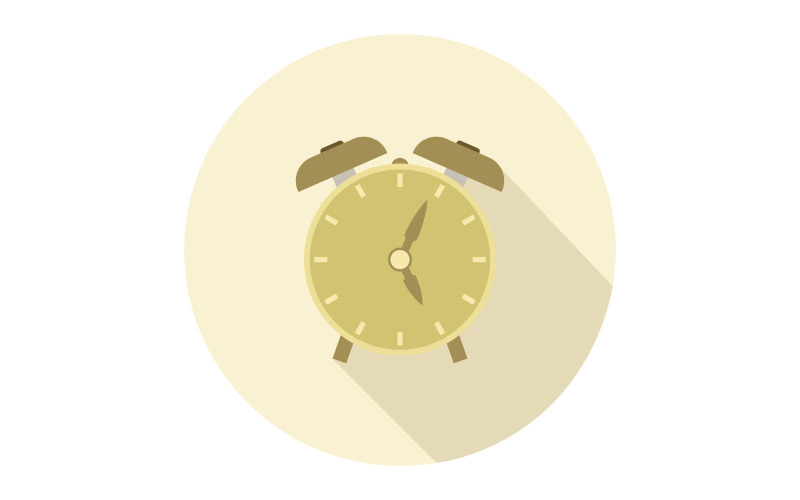 Alarm clock in vector illustrated on a background Vector Graphic