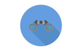 Binoculars in vector and illustrated on a white background