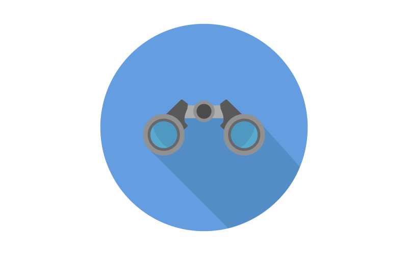 Binoculars in vector and illustrated on a white background Vector Graphic