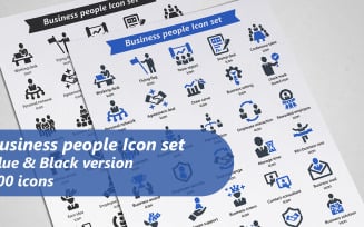 Business People Icon Set Template
