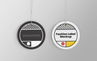 Circle Label Tag Mockup PSD Design Template Vol 04