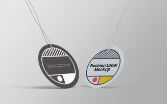 Circle Label Tag Mockup PSD Design Template Vol 06