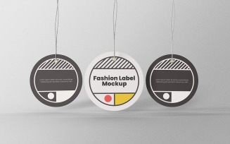 Circle Label Tag Mockup PSD Design Template Vol 11